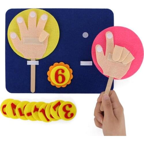 Children Math Toys DIY Handmade Felt Finger Numbers Teaching Aids Weaving Craft Educational Toys