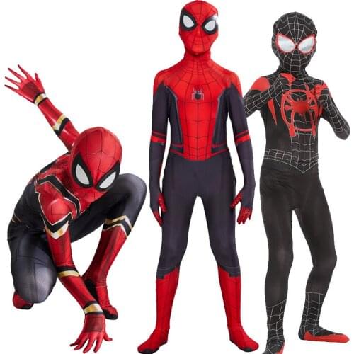 Far From Home Costume Cosplay Peter Parker Zentai Suit Bodysuit Jumpsuit Halloween Costume For Kids Carnival