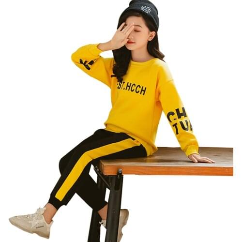 Girls Clothes 2020 Autumn Spring Long Sleeve Shirts + Pants Suits Kids Clothes Teen Children Clothing Sets 5 6 7 8 9 10 12 Years