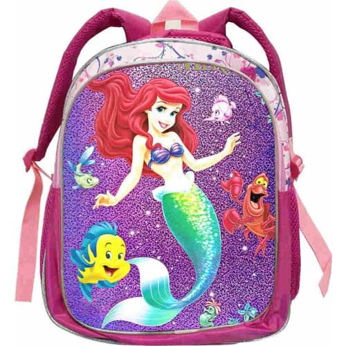 Disney Little Mermaid Ariel Princess Backpack Children School Bag Schoolbag Kindergarten Preschool Elementary School Backpacks f