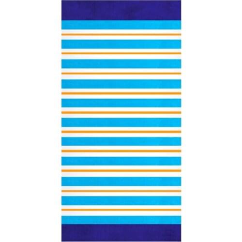 Elegant Simple Navy Blue Aqua Horizontal Stripes Beach Towels for Adult Simple Vibrant Large Striped Sport Gym Towels Geometric