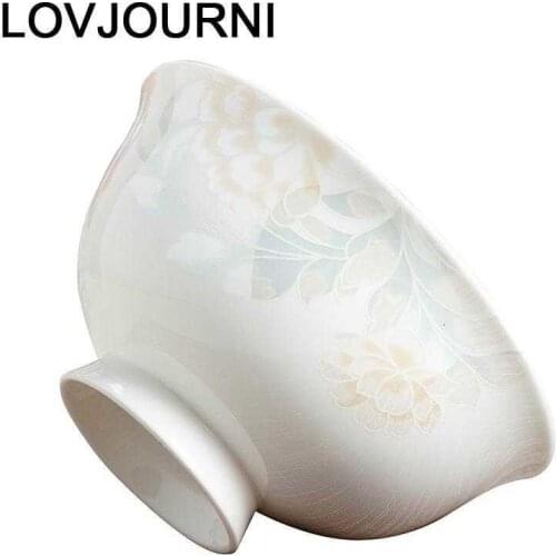 Kasesi Vajilla Coconut Set Flatware Food Container Noodles Miska Sauce Plate Dinnerware Ceramica Kitchen Dining Bar Ceramic Bowl