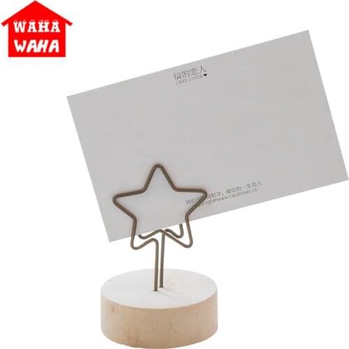 Round Photo Frames Wooden Iron Photo Holder Memo log Message Clip Notes folder Name Card Holder Table Number Wedding Photo Clip