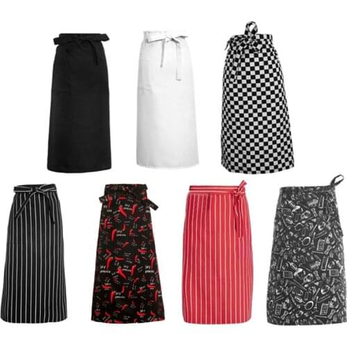 Kitchen Aprons Half-length Long Waist Apron Catering Chefs Waiters Uniform New Accessories aprons