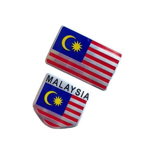 Set Malaysia Flag Emblem Badge Motorcycle Fairing Decals Stickers for Auto Doors Windows Trunks Car Accessories