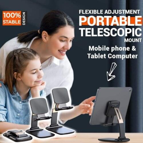 New Portable Mobile Phone And Tablet Computer Telescopic Mount Zinc alloy Stable Foldable And Easy To Carry Mobile Phone Accesso
