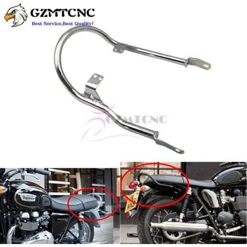 Rear Luggage Rack Support Bracket Passenger Hand Grip Handgrip Grap Rail Bar for Triumph Thruxton Ace 900 Scrambler 900 06-16