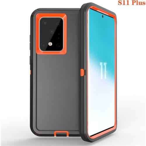 Samsung s7 s8 s9 s10 note10 s20Plus s20Ultra note9 Robot Back Clip Shockproof Hybrid Armor Matte Color Soft TPU Phone Back Cover