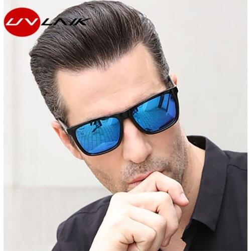 UVLAIK Rectangle Polarized Sunglasses Men Women 2020 Brand Design Classic Driving Vintage Sun Glasses Goggle UV400 Glasses