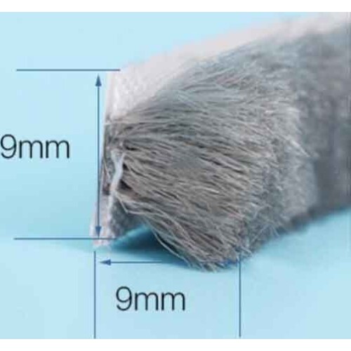 3m x 9mm x 9mm Self adhesive dustproof window door brush seal strip windproof weatherstrip draught excluder