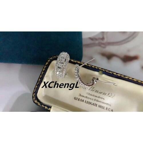 2020 New Fashion 18K(AU750) Real gold 0.6ct Diamond Earring Jewerly for Lady&Women&Party&Wedding