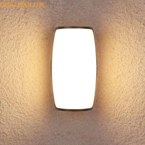 Modern design 12W Outdoor Lighting Waterproof garden wall light LED aluminum lamp wall white Corridor hallway Porch Lights