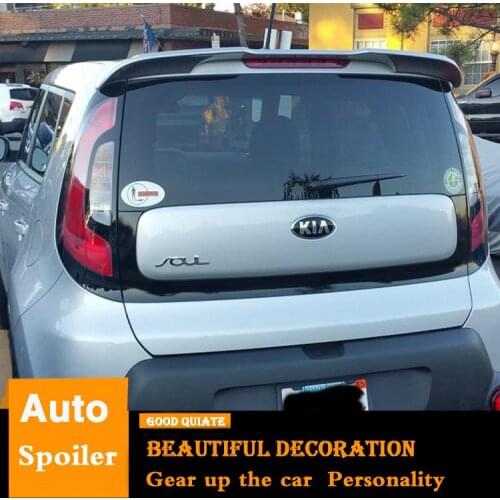For Kia Soul Spoiler 2018-2019 Sport ABS Material Car Rear Wing Primer Color For New Soul Trunk Rear Spoiler decoration