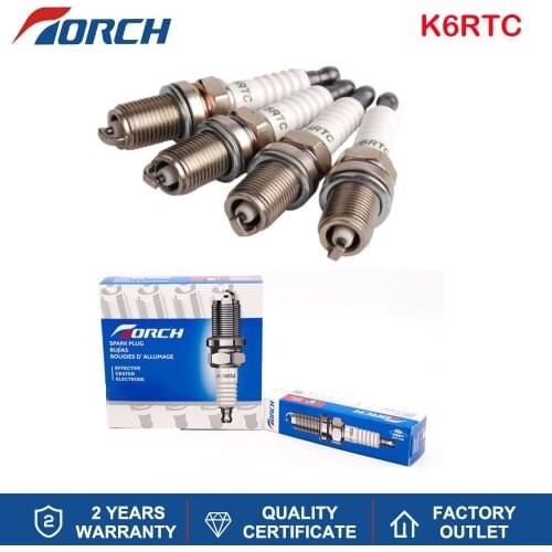 4pcs China Original Spark Plugs TORCH K6RTC/FR7DC+/BKR6E/K20PR-U/RC9YC/NEON/ESCORT/FIESTA/ORION/SCORPIO/Y10/FELICIA
