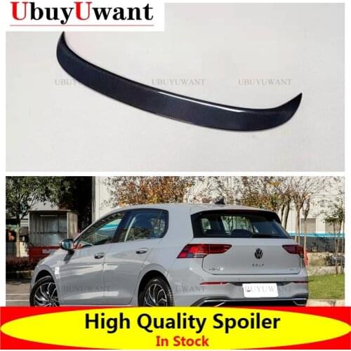 UbuyUwant For Volkswagen Golf8 Mk8 2020 2021 Spoiler Carbon Fiber Decorative Pattern Rear Wing Golf 8 High Quality