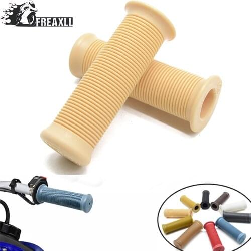 Universal left 25mm and right 28mm Retro Rubber Handlebar Hand Grip For Honda CB 750 300 EXC Suzuki DRZ 400 GS 500 Honda VTX