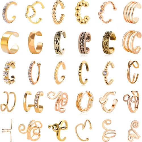 Vintage Earrings Ear Clip Earrings For Women Earing Jewelry Without Hole Fake Earring Gold Silver Color Ear Clip Earings S1910