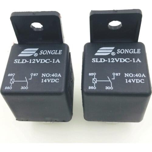 10 pcs DC12V 40A Black Relay 4 PIN Durable Automotive Car Truck Boat Relays SLD-12VDC-1A Normally Open Relay