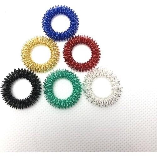 100pcs wholsale Sale Finger Massage Gold / Silver Ring Acupuncture Ring Health Care Body Massage