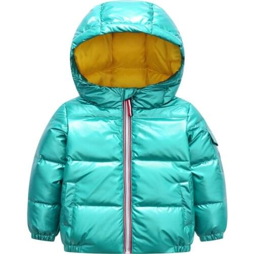 2021 New Coat Kids Boy Girls Fashion Down Cotton Jacket Winter Autumn Hooded Thick Warm Children Clothes Baby Outerwear 0-10y