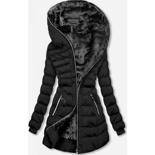 40# Winter Warm Parkas Women Hooded Zipper Pocket Padded Parkas Outwear Ladies Casual Coat Long Slim Jacket Парка Женская Зимняя