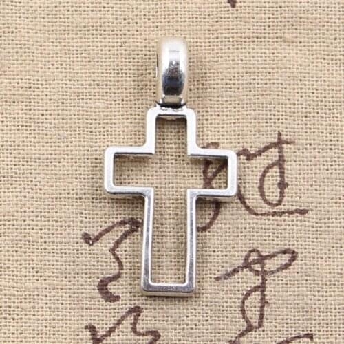5pcs Charms Cross 38x20mm Antique Making Pendant fit,Vintage Tibetan Silver color,DIY Handmade Jewelry