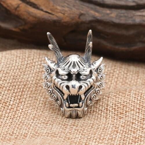 925 STERLING SILVER dragon men mens punk biker rings Ring jewelry A5038