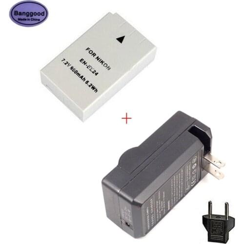 1/2PCS Banggood 7.2V 850mAh 6.2Wh EN-EL24 ENEL24 EN EL24 Camera Battery for Nikon 1 J5 1J5 DL18-50 DL24-85 Mirrorless Cameras