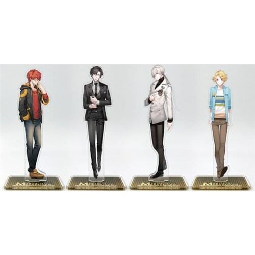 Anime Cartoon Mystic Messenger Zen Jumin 707 Yoosung Acrylic Stand Figure Gift Halloween Cosplay Keychain Stand Figure Christmas