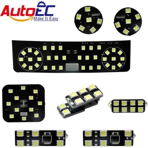 AutoEC 8pcs/set Car interior festoon dome panel light Dome&Map Reading Lights Lamp kit for VW Glof GTI mk5 mk6 mk7 #LDK01