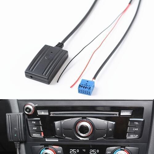 Car Bluetooth Microphone Phone Call Handsfree Kit Music AUX-IN Audio Adapter For Audi A4 Q3 Q5 A3 TT A8 A5 S5 Golf Polo Passat
