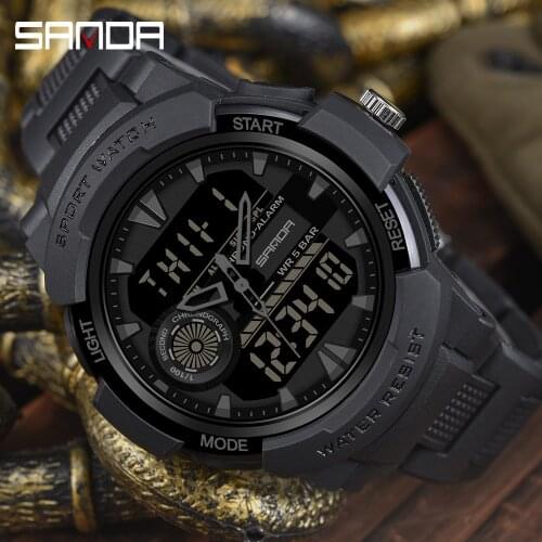 2020 SANDA Military Mens Watch Top Brand Luxury Waterproof Sport Wristwatch Fashion Quartz Clock Male Watch relogio masculino