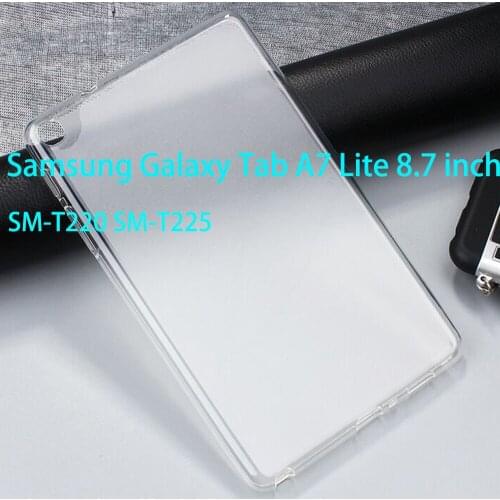 For Samsung Galaxy Tab A7 Lite 8.7 inch Case SM-T220 SM-T225 Transparent Soft TPU Back Tablet Case Protective Cover Shell Funda