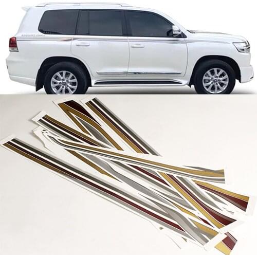 For Toyota Land Cruiser 200 2016-2020 Car Sticker Both Side Door Body Stickers DIY Vinyl Decals Auto Body Door Side Stickers