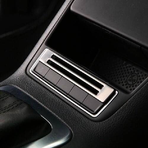 For VW Volkswagen tiguan 2010-2015 storage box switch panel trim cover sticker stainless steel bezel auto accessories