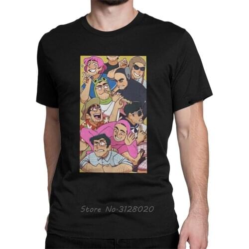 Mens T-Shirts Filthy Frank Characters Fun Cotton Tees Short Sleeve Joji Pink Guy Meme Japanese Youtube T Shirt Big Size