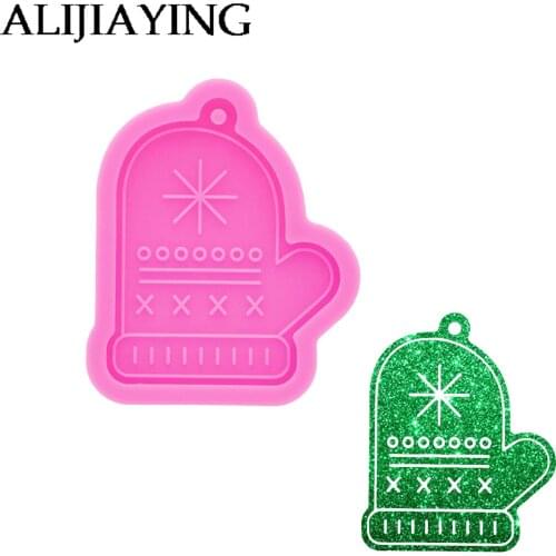 DY0487 Glossy Fighting Gloves Keychain Mould Silicone Resin Pendant Mold for Epoxy Jewelry Making DIY Crafts Necklace
