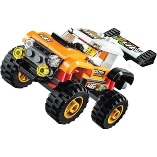 97pcs 10645 City Series Giant Wheel Stunt Truck 60146 Boy Assembled Building Block Toy Gifts