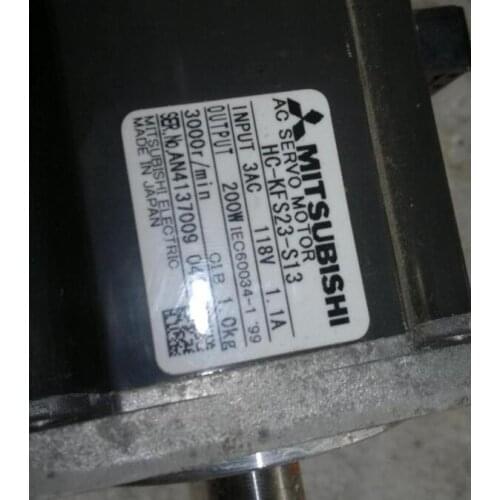 HC-KFS23-S13 SERVO MOTOR , used in good condition . 80% appearance new , good working , free shipping