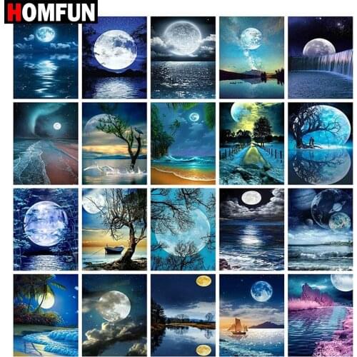 HOMFUN Full Drill Diamond Painting "Planet universe space" DIY Picture Of Rhinestone 5D Diamond Embroidery Cross Stitch Decor