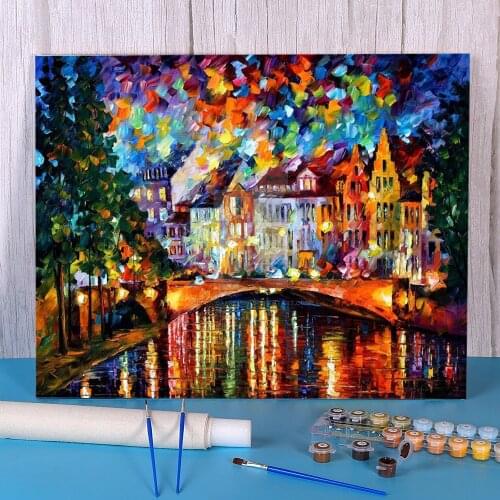 Reflection The Past Paint By Numbers Complete Kit Acrylic Paints 50*70 Paiting By Numbers Home Decor For Adults Handiwork