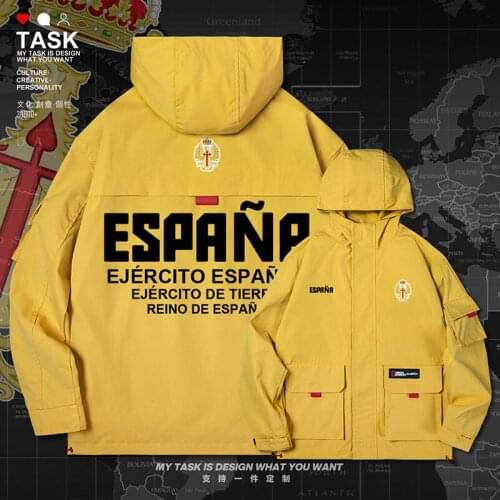 Spain Espana ESP men jacket hooded Land Force logo army fan casual windbreaker coat mens nation for men new clothes autumn