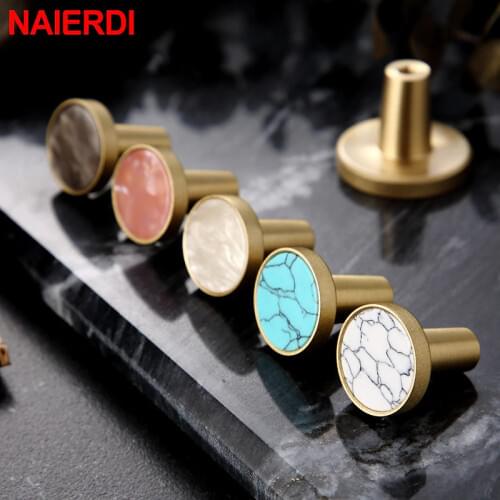 NAIERDI Copper Wall Hangings Hooks Furniture Handles Door Knobs Cabinet Handles Brass Hook Nordic Pastoral Gold Drawer Knob