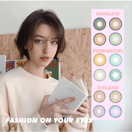 International Fashion Colored Eye Contacts Lenses Yearly RussianGirl Himalaya Iceland Seriess Contact lense Hotsale Contact Lens