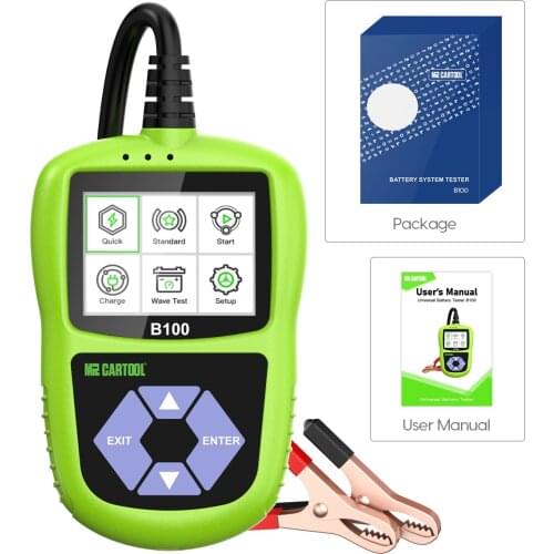 MR CARTOOL Car Battery Tester B100 Digital Automotive Diagnostic Battery Analyzer Charging Scanner Tool