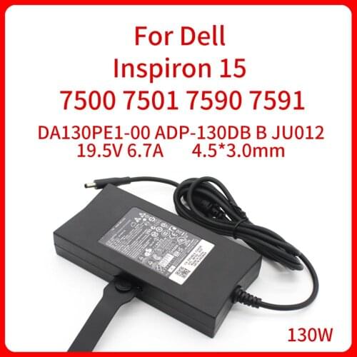 New 130W 19.5V6.7A Laptop Power Adapter Charger DA130PE1-00 ADP-130DB B For Dell Inspiron 15 7500 7501 7590 7591