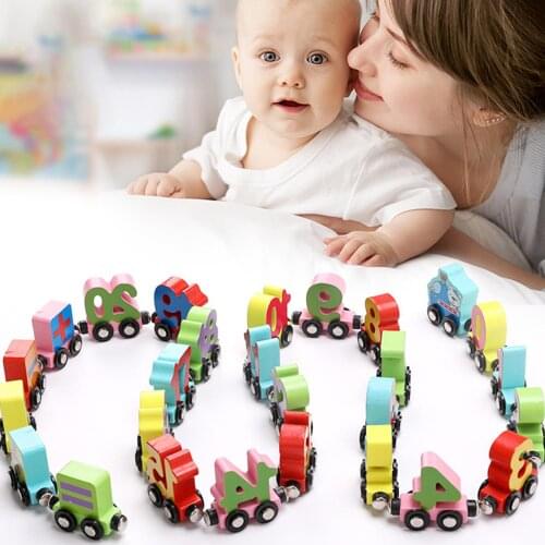27Pcs/Set Alphabet Train Toy Magnetic Early Cognition Children Gifts Educational Toy for Toddlers