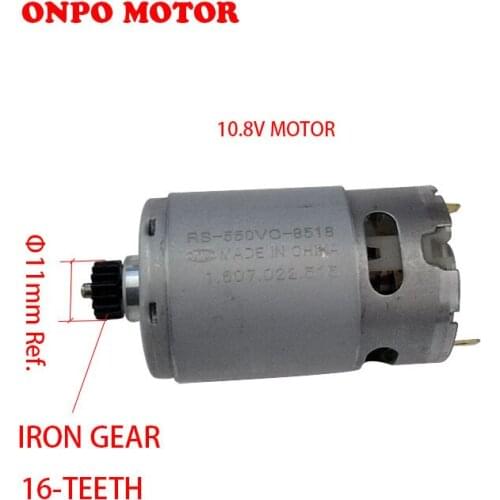 ONPO 16 Teeth RS-550VC-8518 Micro Motor For GSR10.8V-LIQ 3601J92280 Electric Drill Screwdriver Power Tool Parts & Accessories