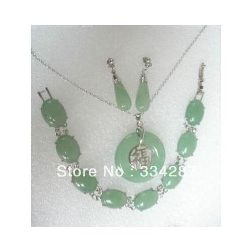 Genuine Jades Necklace ,Bracelet,Earring set