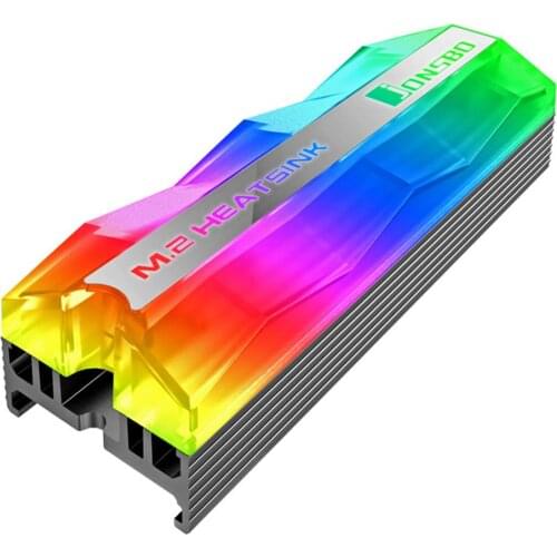 Jonsbo M.2-2 ARGB M.2 NVME 2280 SSD Heatsink 5V 3Pin Solid State Drive Hard Disk Heat Sink Radiator Cooler Vest Thermal Pad